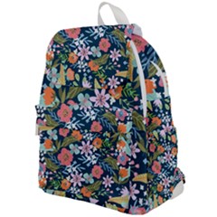 Flowers Flower Flora Nature Floral Background Painting Top Flap Backpack by Pakjumat