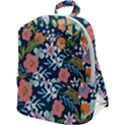 Flowers Flower Flora Nature Floral Background Painting Zip Up Backpack View1