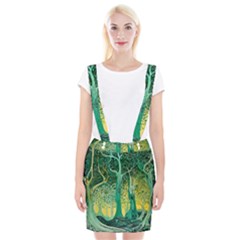 Nature Trees Forest Mystical Forest Jungle Braces Suspender Skirt by Pakjumat