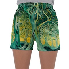 Nature Trees Forest Mystical Forest Jungle Sleepwear Shorts