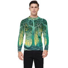 Nature Trees Forest Mystical Forest Jungle Men s Long Sleeve Rash Guard by Pakjumat