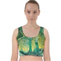 Nature Trees Forest Mystical Forest Jungle Velvet Racer Back Crop Top View1