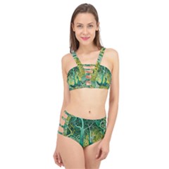 Nature Trees Forest Mystical Forest Jungle Cage Up Bikini Set by Pakjumat