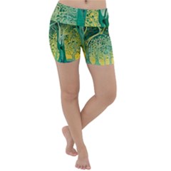 Nature Trees Forest Mystical Forest Jungle Lightweight Velour Yoga Shorts by Pakjumat