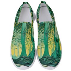 Nature Trees Forest Mystical Forest Jungle Men s Slip On Sneakers by Pakjumat