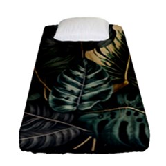 Tropical Leaves Foliage Monstera Nature Home Fitted Sheet (single Size) by Pakjumat