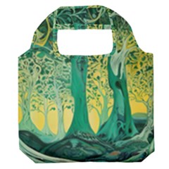 Nature Trees Forest Mystical Forest Jungle Premium Foldable Grocery Recycle Bag by Pakjumat