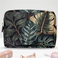 Tropical Leaves Foliage Monstera Nature Home Make Up Pouch (medium) by Pakjumat