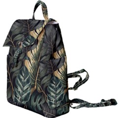 Tropical Leaves Foliage Monstera Nature Home Buckle Everyday Backpack by Pakjumat