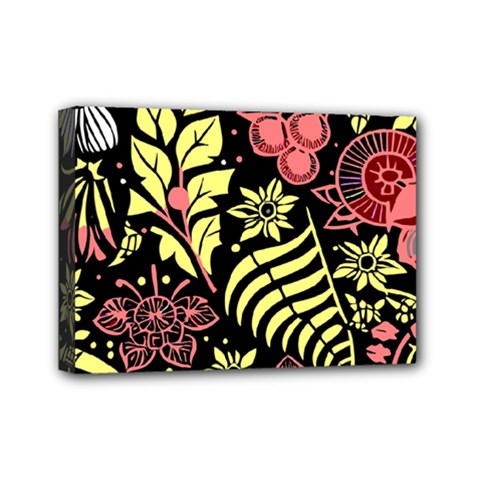 Flower Leaves Floral Flora Nature Mini Canvas 7  X 5  (stretched) by Pakjumat