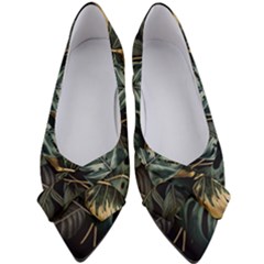 Tropical Leaves Foliage Monstera Nature Home Women s Bow Heels by Pakjumat