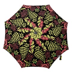 Flower Leaves Floral Flora Nature Hook Handle Umbrellas (medium) by Pakjumat