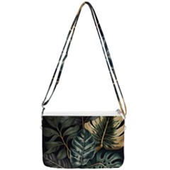 Tropical Leaves Foliage Monstera Nature Home Double Gusset Crossbody Bag by Pakjumat