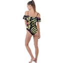 Flower Leaves Floral Flora Nature Frill Detail One Piece Swimsuit View2