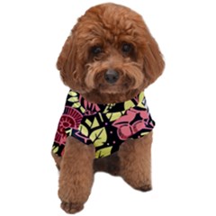 Flower Leaves Floral Flora Nature Dog T-shirt by Pakjumat