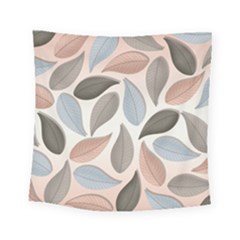 Leaves Pastel Background Nature Square Tapestry (small) by Pakjumat