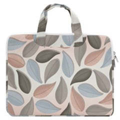 Leaves Pastel Background Nature Macbook Pro 16  Double Pocket Laptop Bag  by Pakjumat