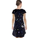 Starry Night  Space Constellations  Stars  Galaxy  Universe Graphic  Illustration Cap Sleeve Nightdress View2