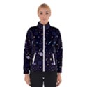 Starry Night  Space Constellations  Stars  Galaxy  Universe Graphic  Illustration Women s Bomber Jacket View1