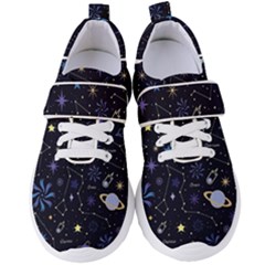 Starry Night  Space Constellations  Stars  Galaxy  Universe Graphic  Illustration Women s Velcro Strap Shoes by Pakjumat