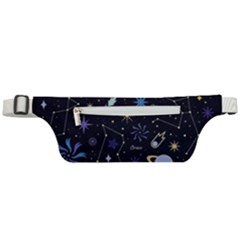 Starry Night  Space Constellations  Stars  Galaxy  Universe Graphic  Illustration Active Waist Bag by Pakjumat