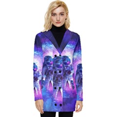 The Cosmonaut Galaxy Art Space Astronaut Button Up Hooded Coat  by Pakjumat