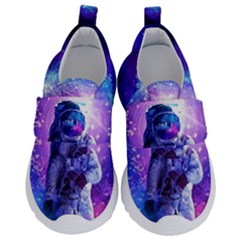 The Cosmonaut Galaxy Art Space Astronaut Kids  Velcro No Lace Shoes by Pakjumat