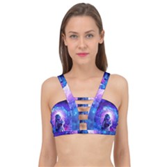 The Cosmonaut Galaxy Art Space Astronaut Cage Up Bikini Top by Pakjumat