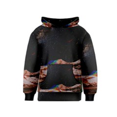 Retro Vintage Space Galaxy Kids  Pullover Hoodie by Pakjumat