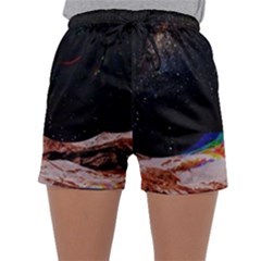 Retro Vintage Space Galaxy Sleepwear Shorts by Pakjumat