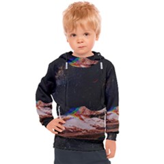 Retro Vintage Space Galaxy Kids  Hooded Pullover by Pakjumat