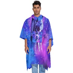 The Cosmonaut Galaxy Art Space Astronaut Men s Hooded Rain Ponchos