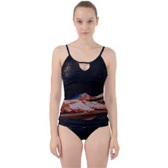 Retro Vintage Space Galaxy Cut Out Top Tankini Set by Pakjumat