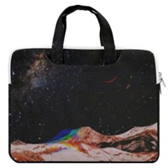 Retro Vintage Space Galaxy Macbook Pro 16  Double Pocket Laptop Bag  by Pakjumat