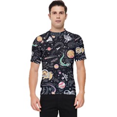 Animals Galaxy Space Men s Short Sleeve Rash Guard by Pakjumat