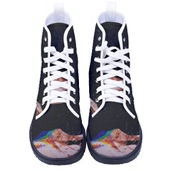 Retro Vintage Space Galaxy Men s High-top Canvas Sneakers