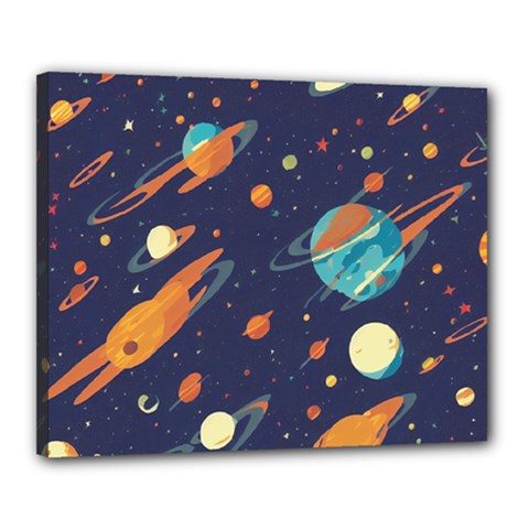 Space Galaxy Planet Universe Stars Night Fantasy Canvas 20  X 16  (stretched) by Pakjumat