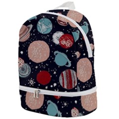 Space Galaxy Pattern Zip Bottom Backpack by Pakjumat