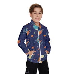 Space Galaxy Planet Universe Stars Night Fantasy Kids  Windbreaker by Pakjumat