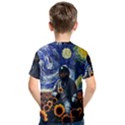 Starry Surreal Psychedelic Astronaut Space Kids  Cotton T-Shirt View2