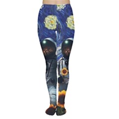 Starry Surreal Psychedelic Astronaut Space Tights by Pakjumat