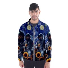 Starry Surreal Psychedelic Astronaut Space Men s Windbreaker by Pakjumat