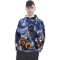 Starry Surreal Psychedelic Astronaut Space Men s Pullover Hoodie by Pakjumat