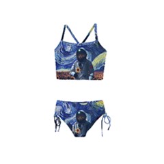 Starry Surreal Psychedelic Astronaut Space Girls  Tankini Swimsuit by Pakjumat