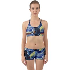 Starry Surreal Psychedelic Astronaut Space Back Web Gym Set by Pakjumat