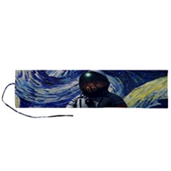 Starry Surreal Psychedelic Astronaut Space Roll Up Canvas Pencil Holder (l) by Pakjumat