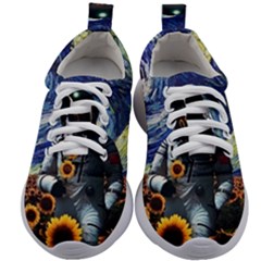 Starry Surreal Psychedelic Astronaut Space Kids Athletic Shoes by Pakjumat