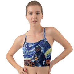 Starry Surreal Psychedelic Astronaut Space Mini Tank Bikini Top by Pakjumat