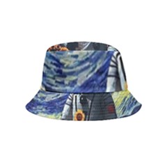 Starry Surreal Psychedelic Astronaut Space Bucket Hat (kids) by Pakjumat