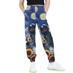 Starry Surreal Psychedelic Astronaut Space Kids  Joggers by Pakjumat